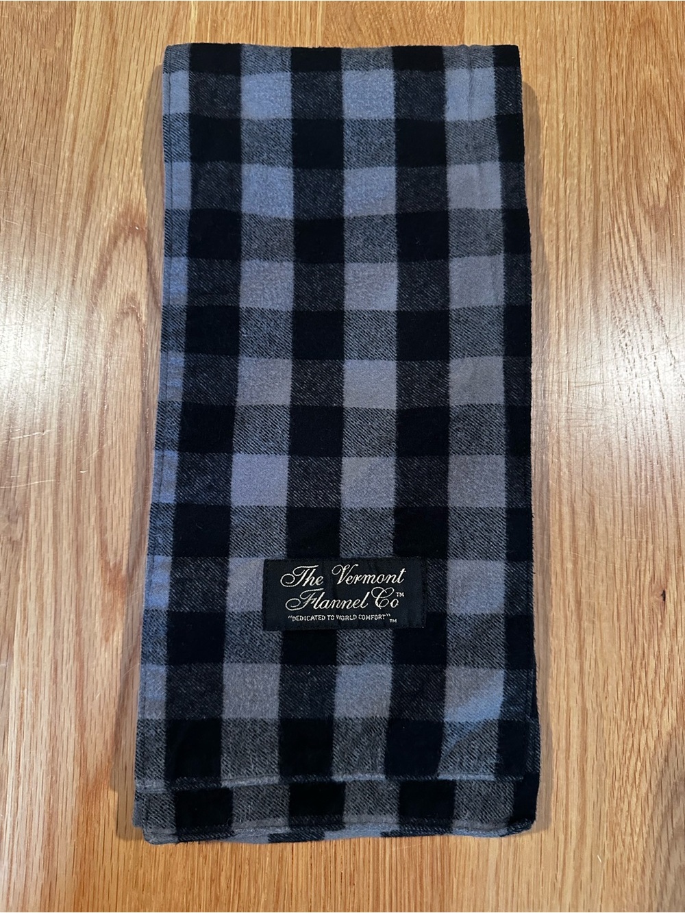 Men's Gray & Black Buffalo Check Scarf - Picture 3 of 4
